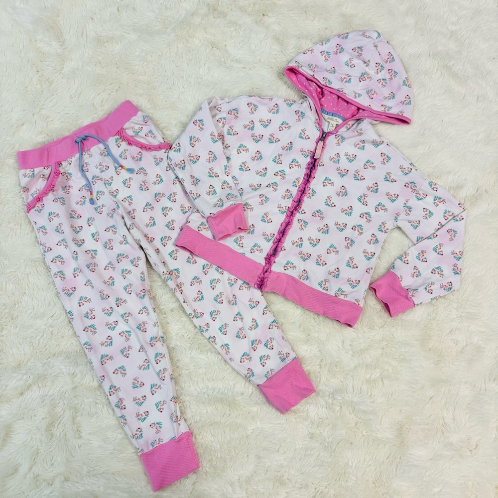Matilda Jane Enchanted Garden Love All Around Heart Print Hoodie + Sweatpant Set